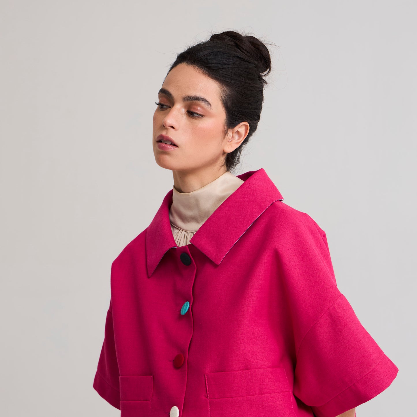 Chaqueta Kor Corta Fucsia La Margot