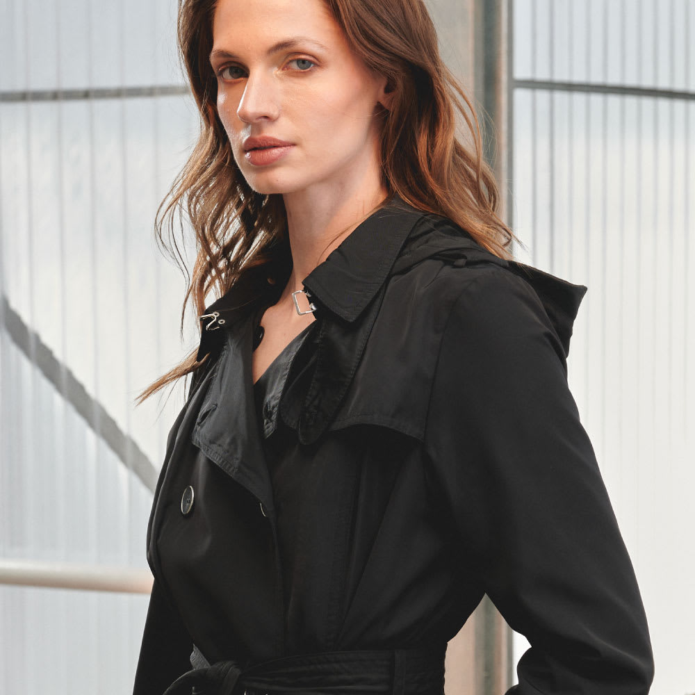 Trench Impermeable Largo Kenly Negro