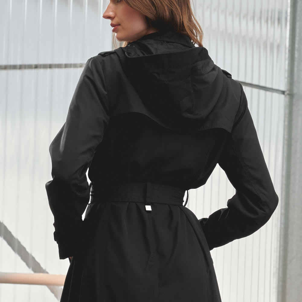 Trench Impermeable Largo Kenly Negro