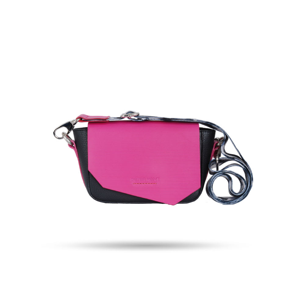 Cartera Bratislava S Negro Fucsia