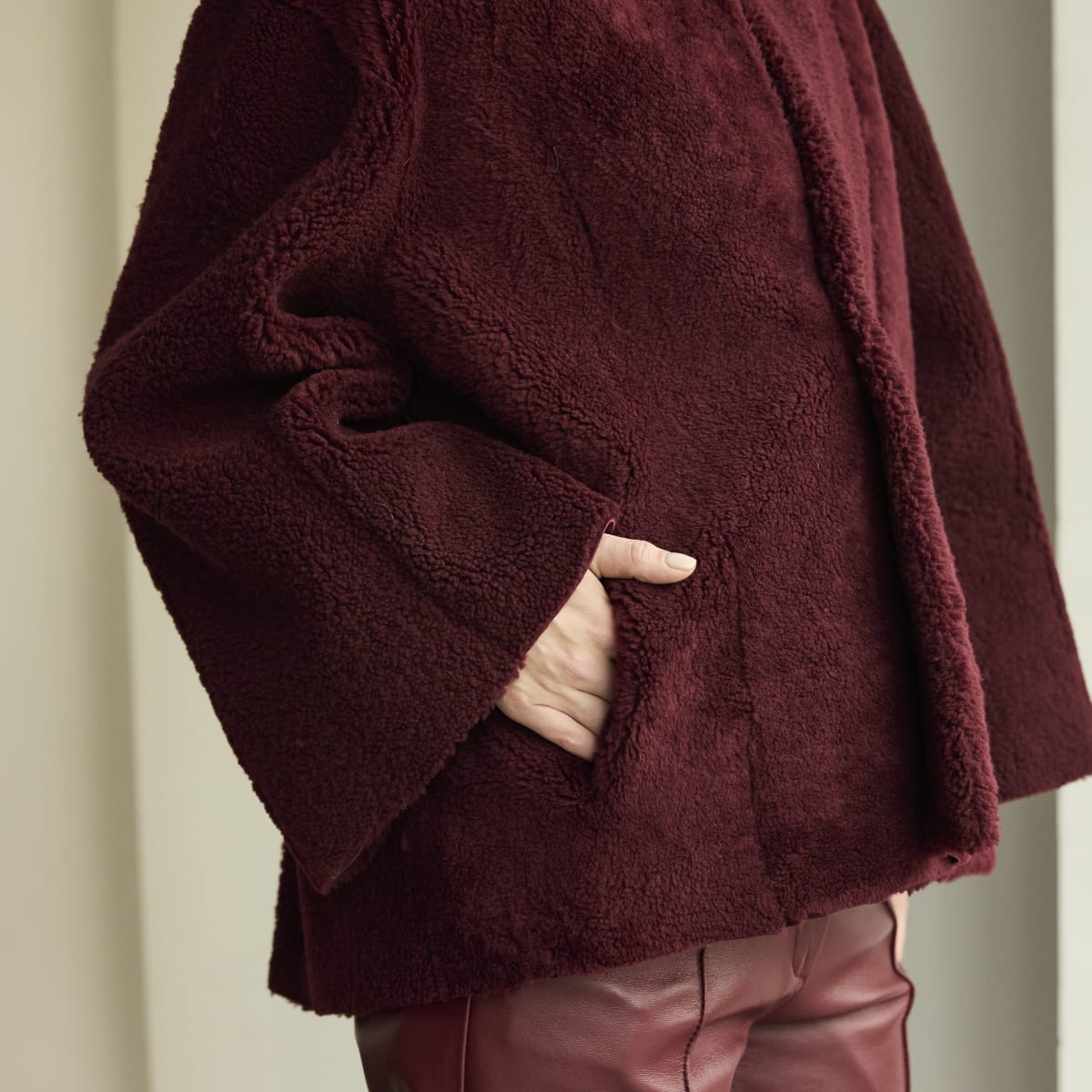 Abrigo Napalan reversible Bordo