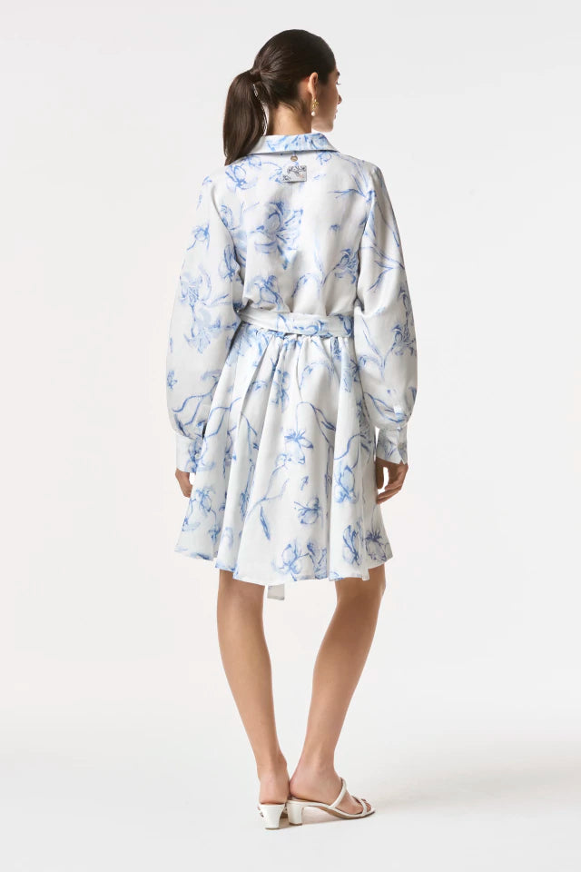 Vestido Vivace Stampa Fiori Blue NERATTA