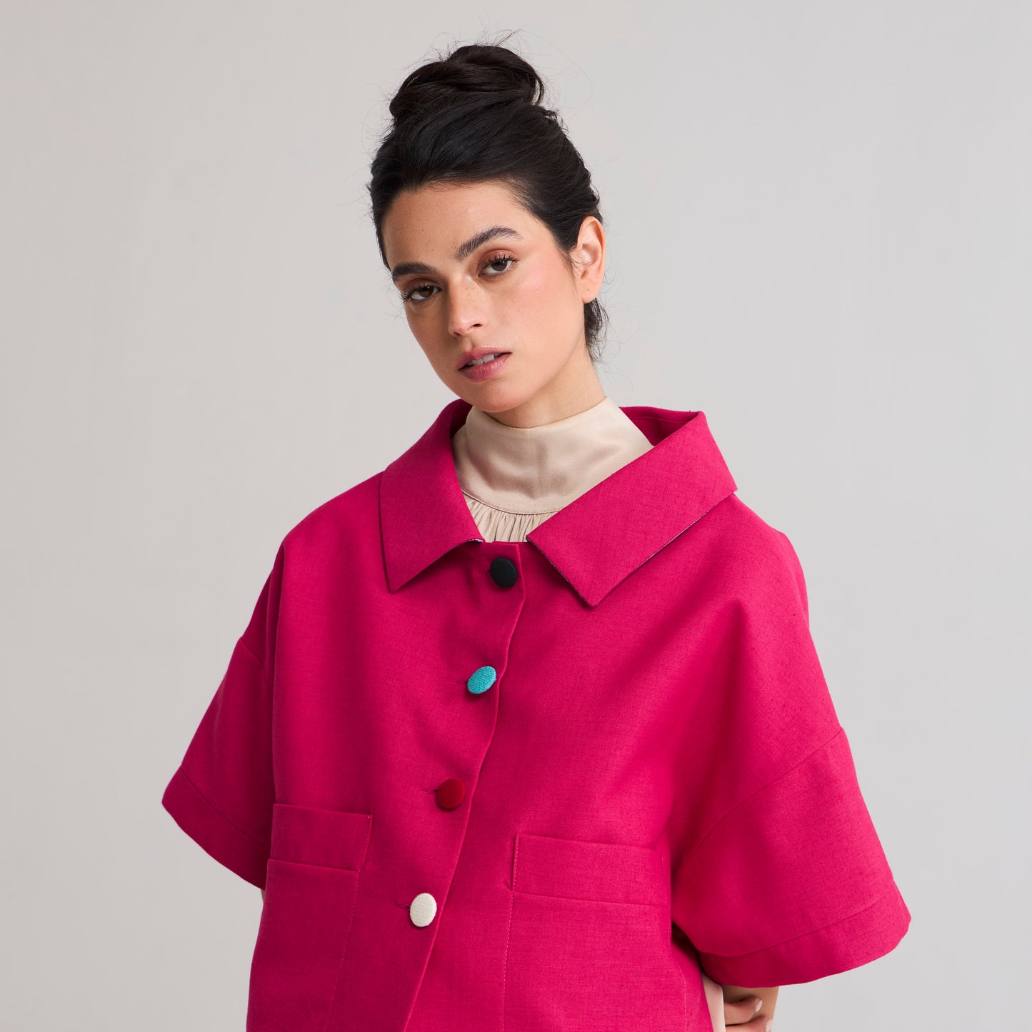 Chaqueta Kor Corta Fucsia La Margot