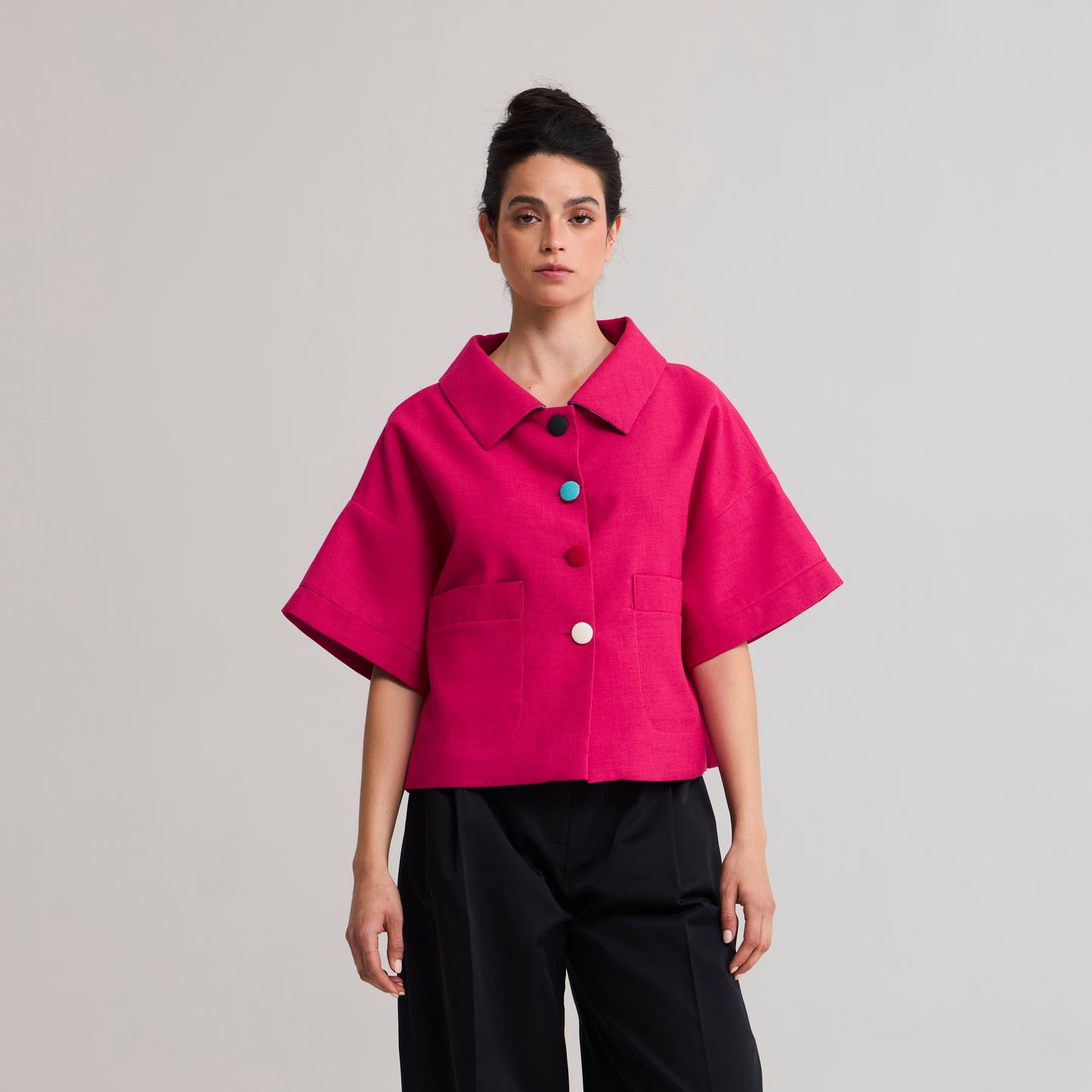 Chaqueta Kor Corta Fucsia La Margot