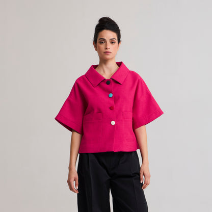 Chaqueta Kor Corta Fucsia La Margot