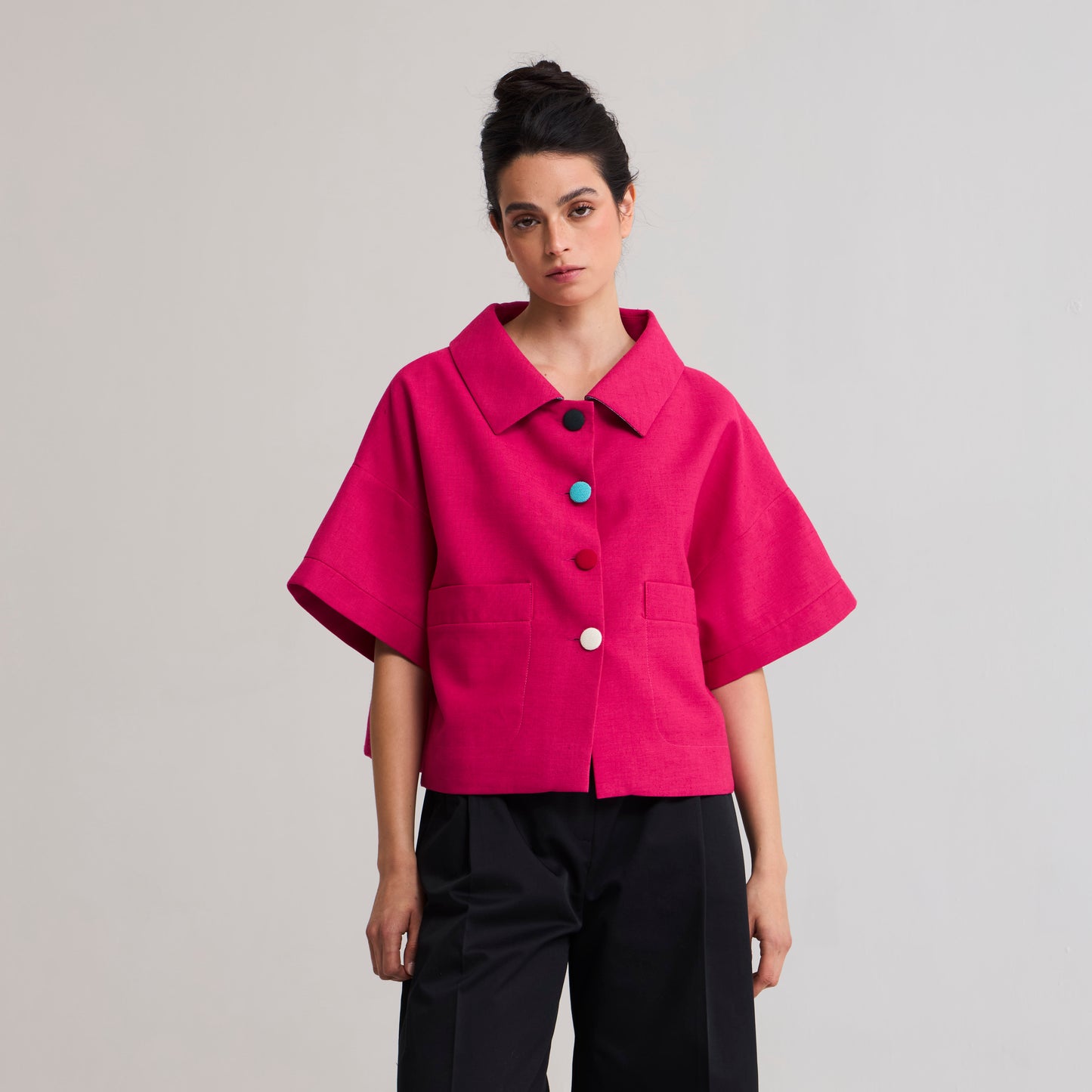 Chaqueta Kor Corta Fucsia La Margot