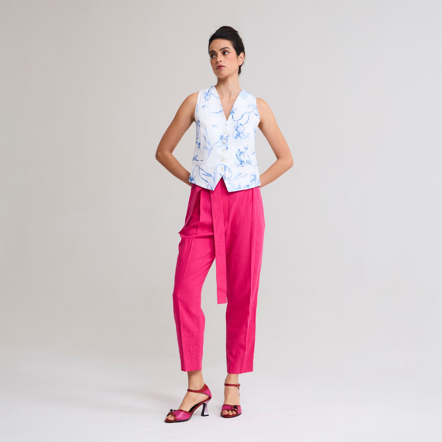 Pantalon Pitillo fuscia La Margot