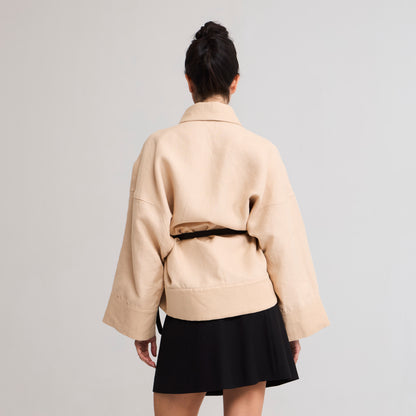 Chaqueta Akim 3/4 Beige/flores La Margot