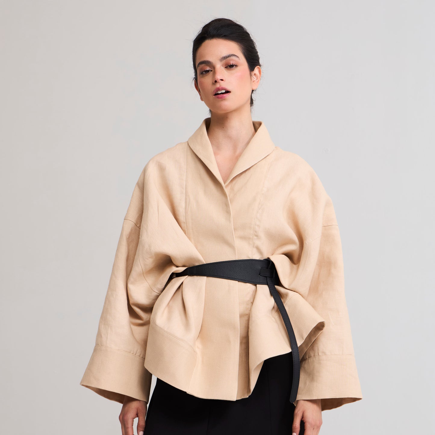 Chaqueta Akim 3/4 Beige/flores La Margot