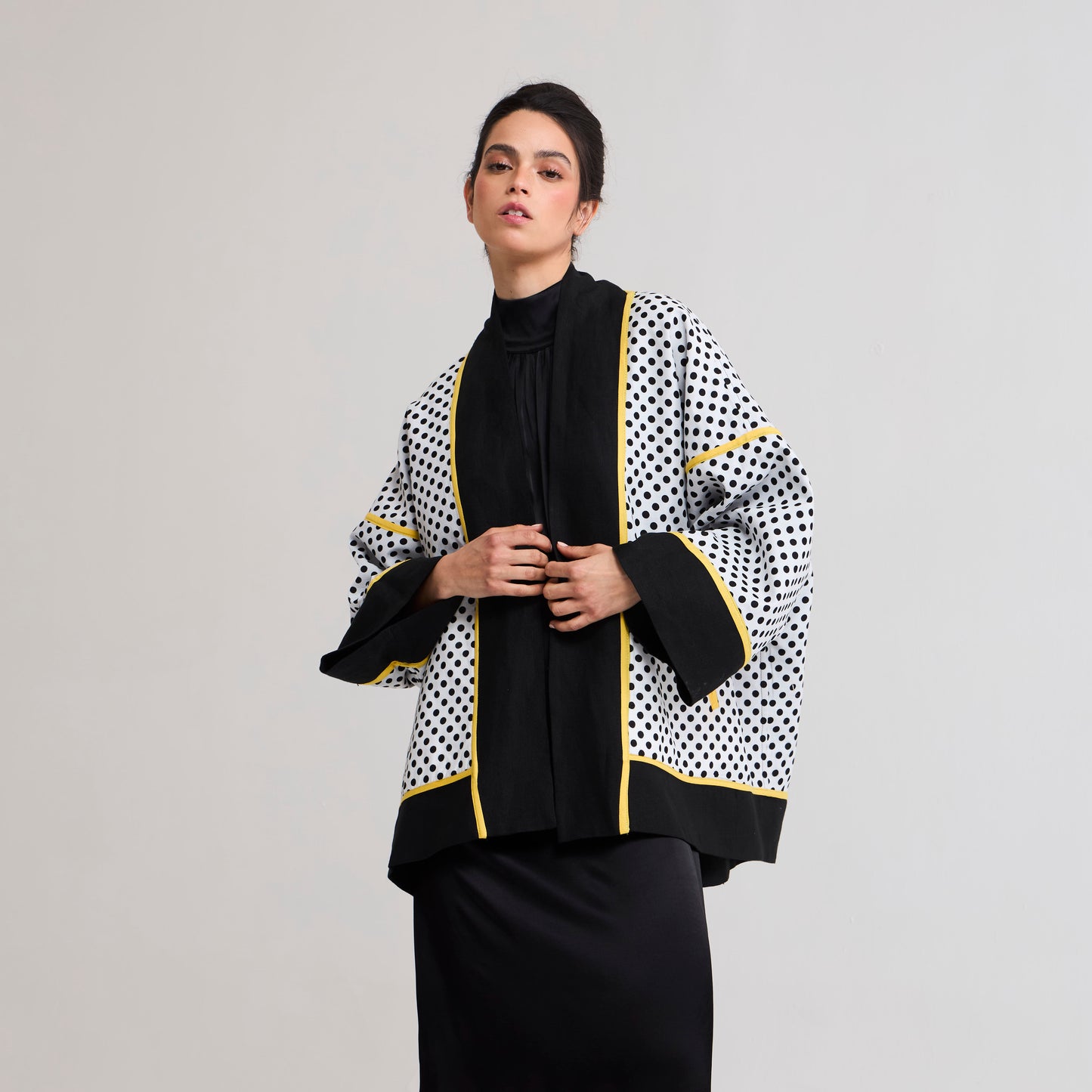 Chaqueta Akim 3/4 Negra/Lunares La Margot