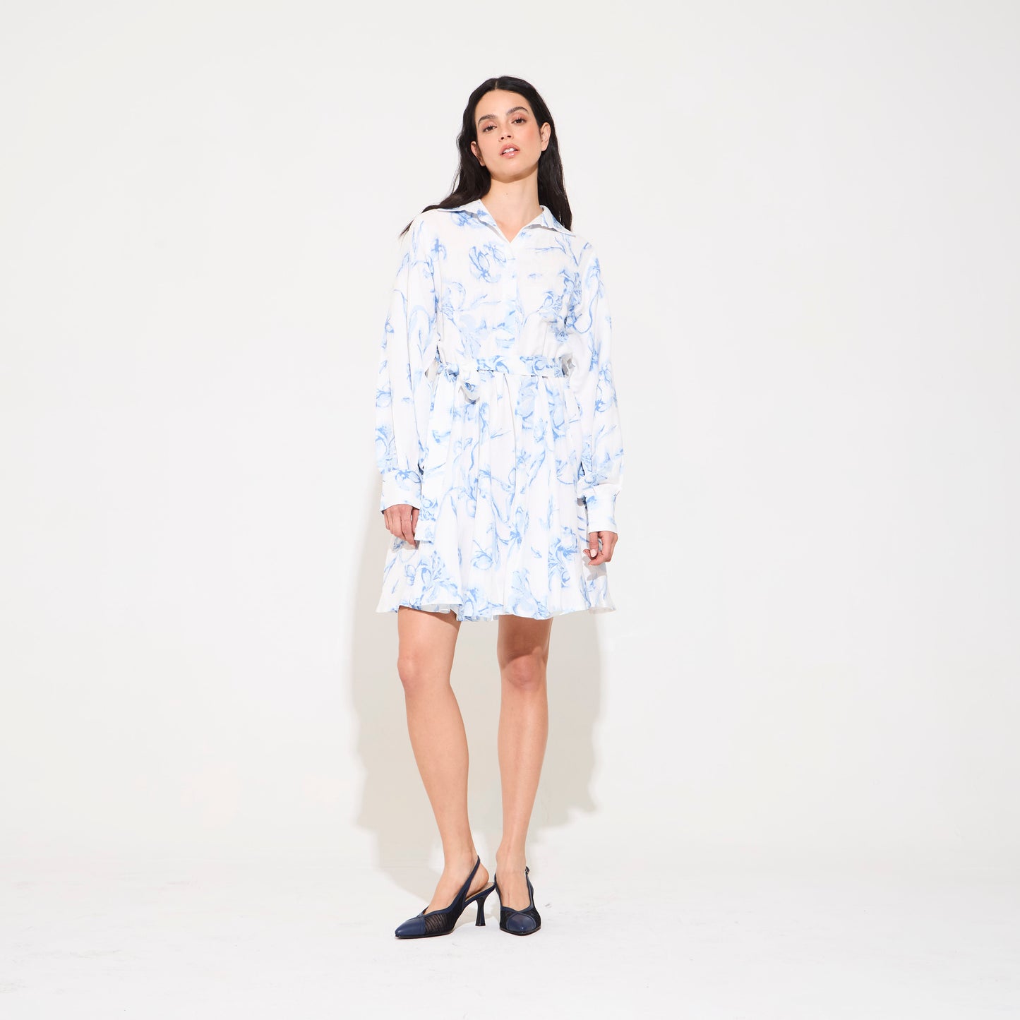 Vestido Vivace Stampa Fiori Blue NERATTA