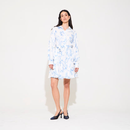 Vestido Vivace Stampa Fiori Blue NERATTA