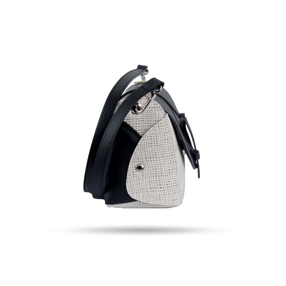 Cartera Bangalore Tiza, Plata y Negro