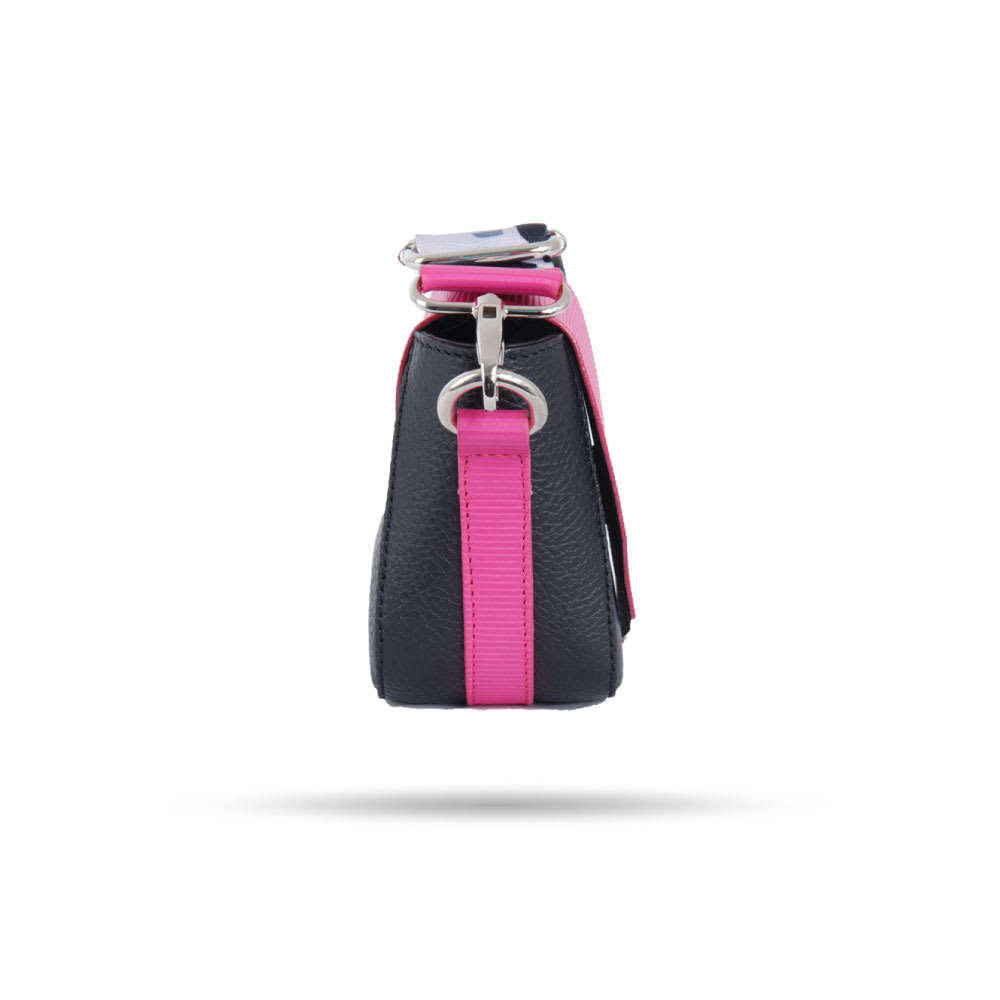 Cartera Bratislava S Negro Fucsia