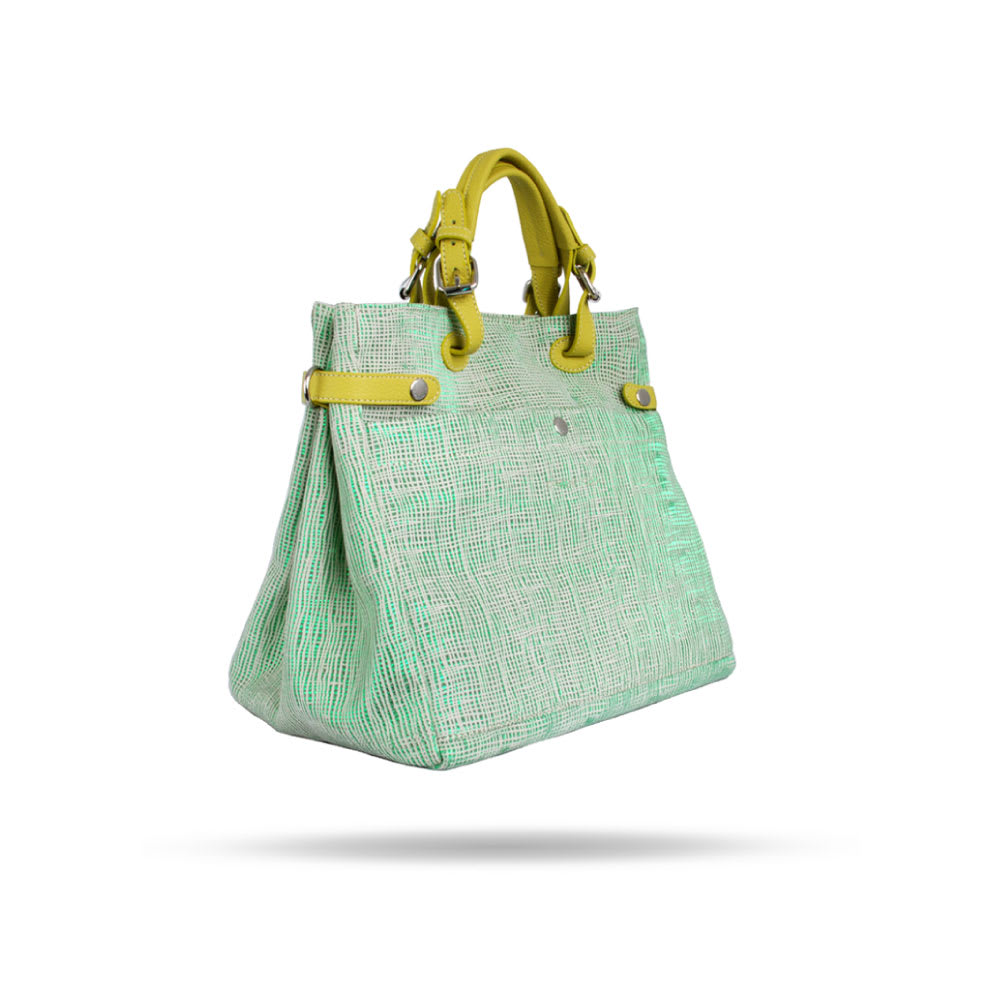Bolso San Petesburgo Arpillera Verde y Manzana