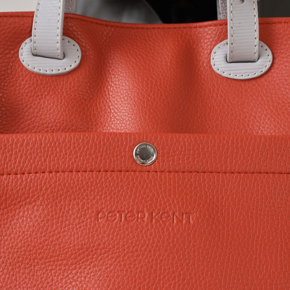 Bolso San Petesburgo Rojo Graneado y Gris Claro Paralelo