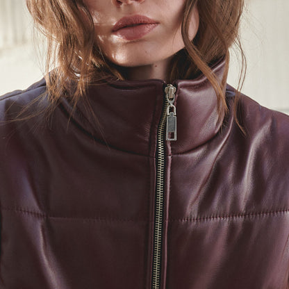 Chaleco Puffer Queen Bordo