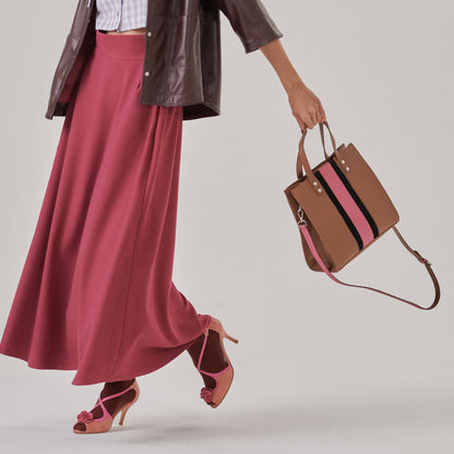 Cartera Nueva Guinea Leño y Fucsia