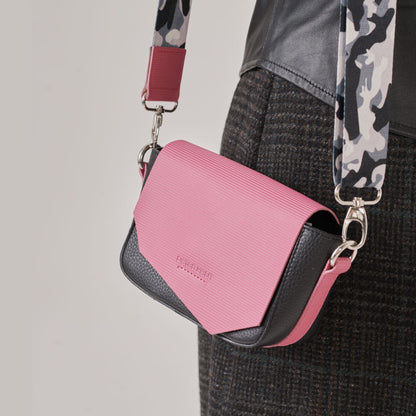 Cartera Bratislava S Negro Fucsia