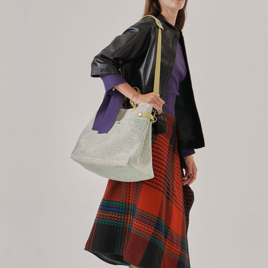 Bolso San Petesburgo Arpillera Verde y Manzana