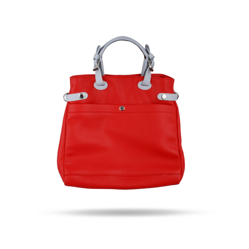 Bolso San Petesburgo Rojo Graneado y Gris Claro Paralelo