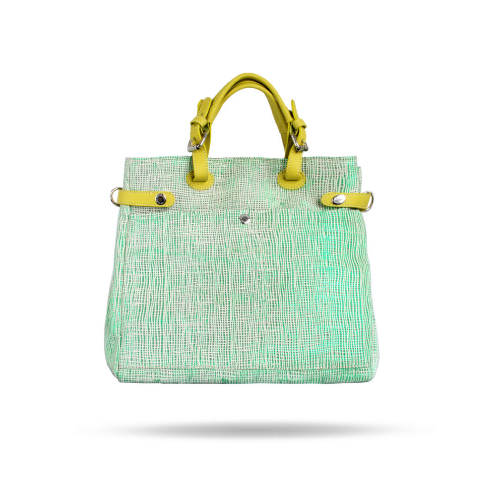 Bolso San Petesburgo Arpillera Verde y Manzana