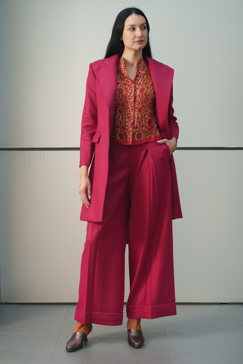 Pantalon Palacete Frambuesa La Margot