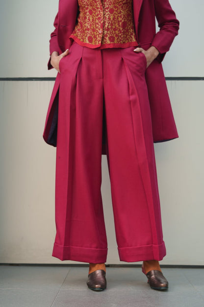 Pantalon Palacete Frambuesa La Margot