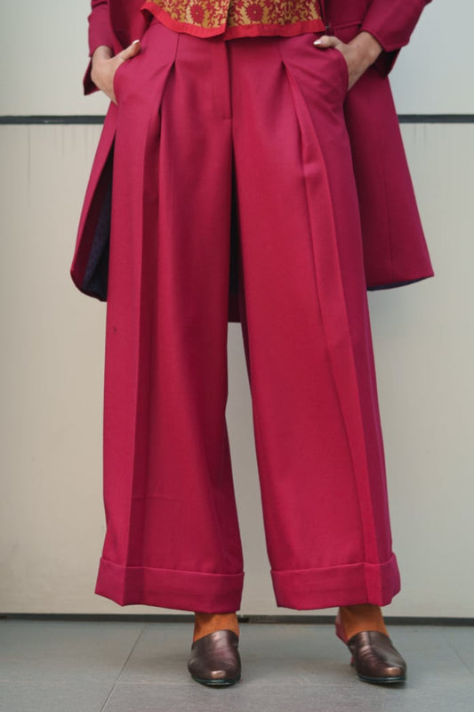 Pantalon Palacete Frambuesa La Margot