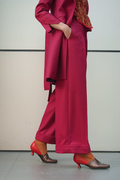 Pantalon Palacete Frambuesa La Margot