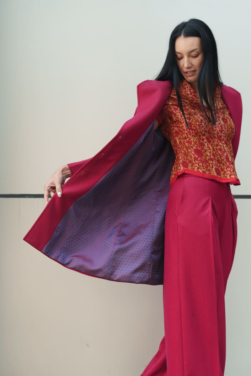 Pantalon Palacete Frambuesa La Margot