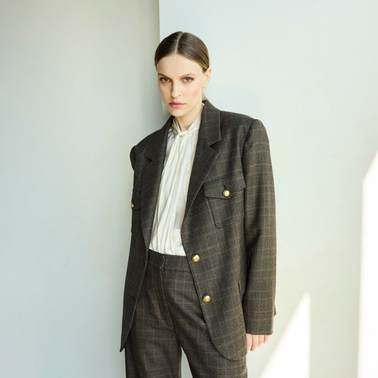 Blazer Saint-Michel Cuadrillé Cinnamon