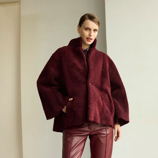Abrigo Napalan reversible Bordo