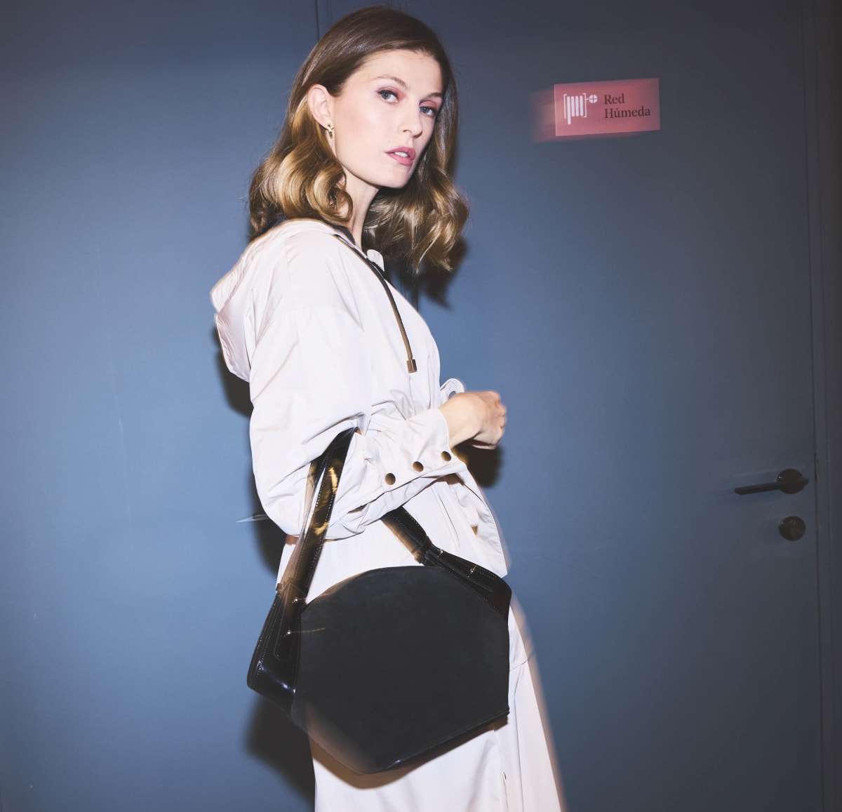 Cartera Nápoles Negro Gamuza y Negro Charol