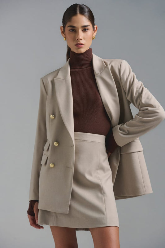 Falda Notre Dame Taupe