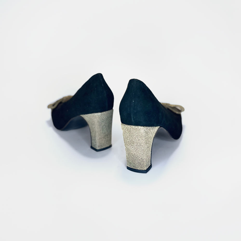 Zapato Nicole Black Silver