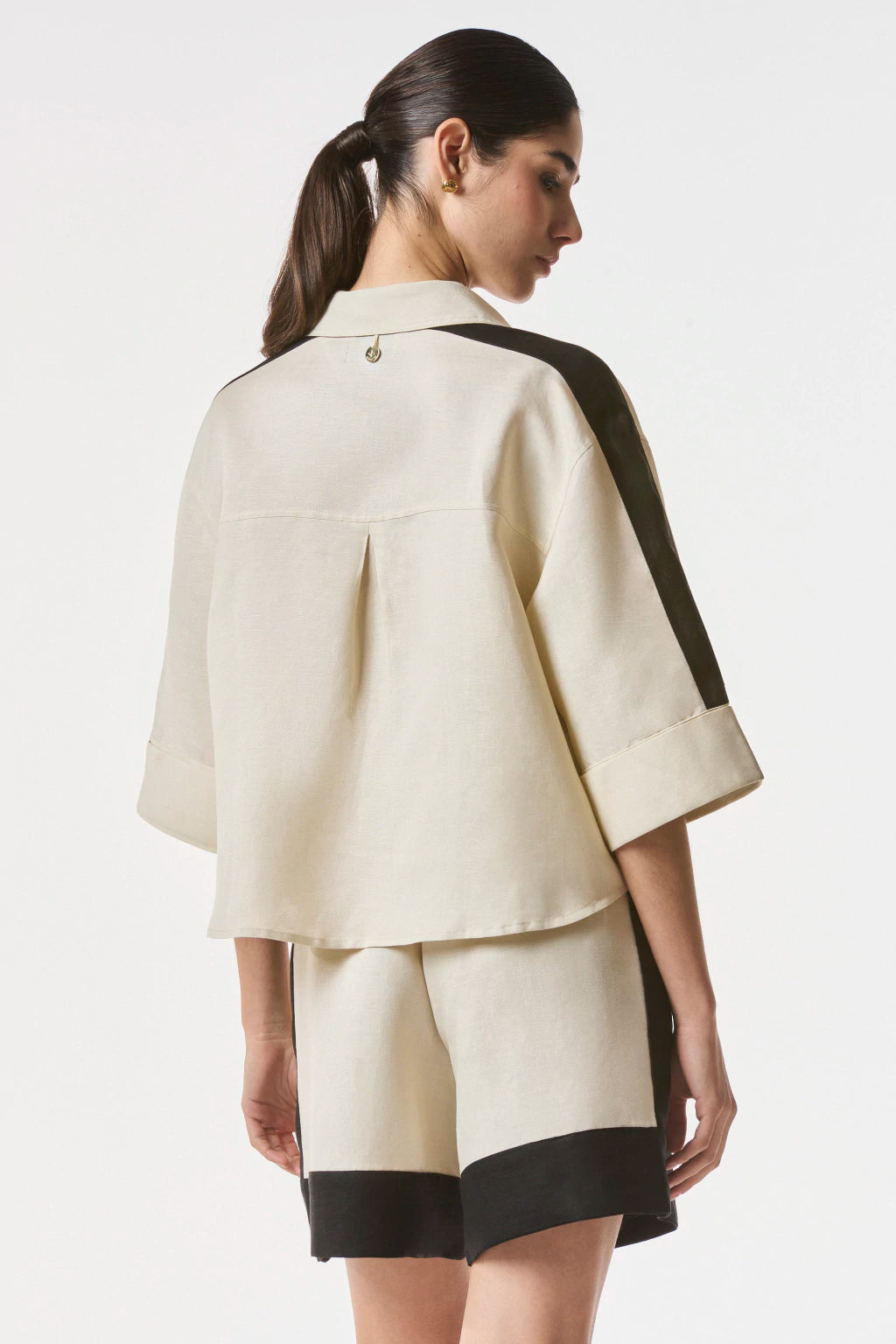 Camisa Bellagio Sand & Black NERATTA