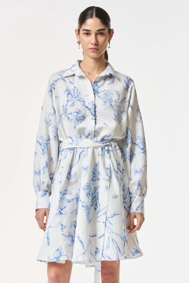 Vestido Vivace Stampa Fiori Blue NERATTA