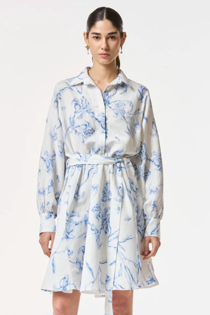 Vestido Vivace Stampa Fiori Blue NERATTA