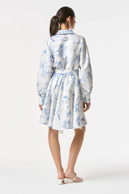 Vestido Vivace Stampa Fiori Blue NERATTA