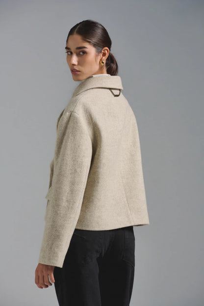 Chaqueta Saint Denis beige espigado
