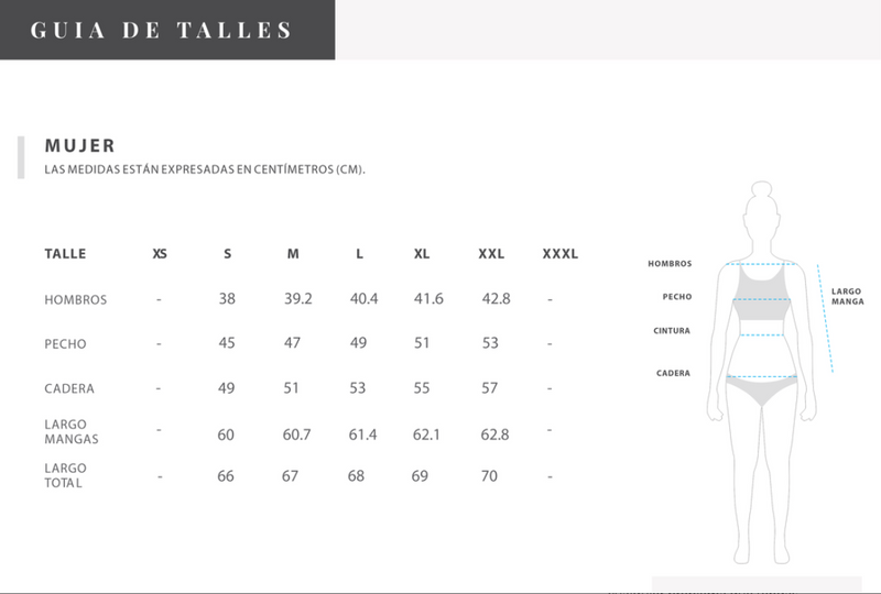 Trench Impermeable Largo Kenly Negro - Guía de tallas